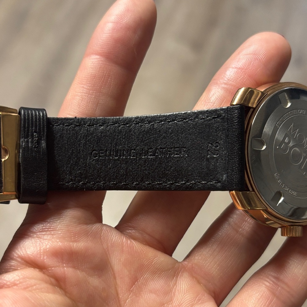 Movado Bold Black and Gold Timepiece - Picture 3 of 8